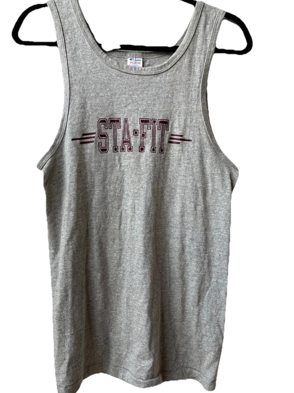 Vintage Champion single stitch STA-FIT sleeveless tank top workout athleisure M